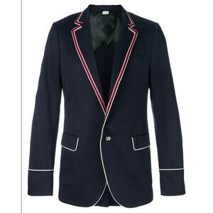 Gucci Navy Blazer with Red and White Trim